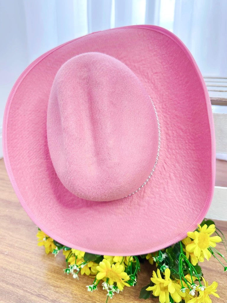 Sombrero de vaquero para niños rosa, rojo o negro