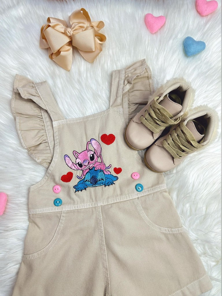 Mono infantil beige de lujo de Lilo y Stitch 