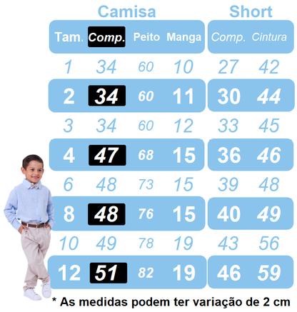 Conjunto formal: Camisa blanca y short con tirantes y corbata azul marino 