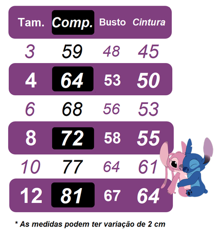 Vestido infantil azul de Lilo Stitch y Ángel en Fiestas del Amor