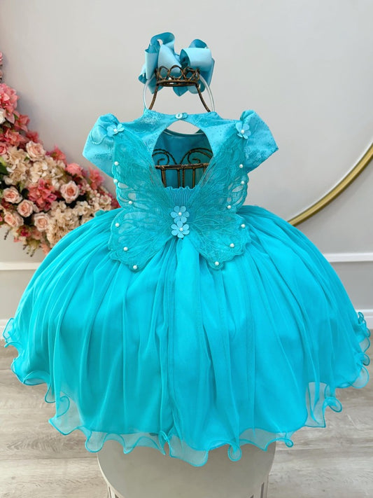 Vestido Infantil Verde Jardim Encantado C/ Renda Festa Damas