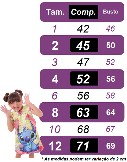 Vestido trapecio infantil con mangas esponjosas de Lilo y Stitch y Ángel en color rosa