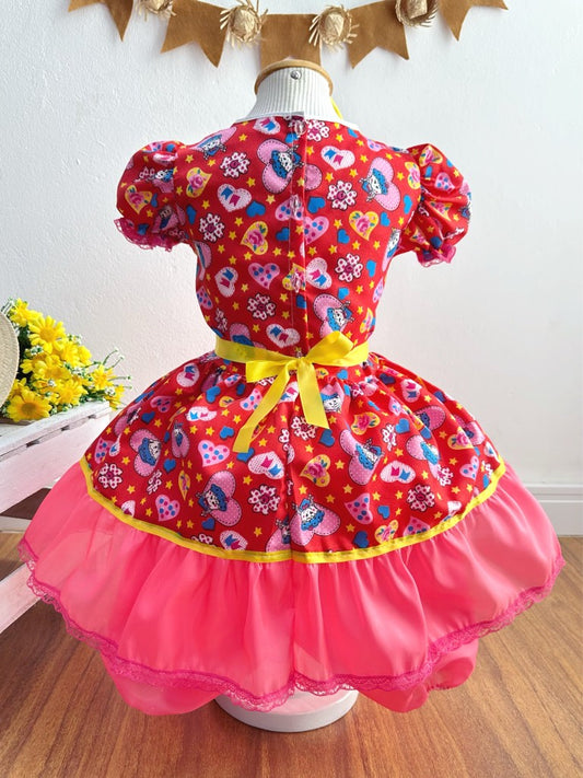 Vestido rojo infantil de fiesta de junio: un día de San Juan lleno de color 