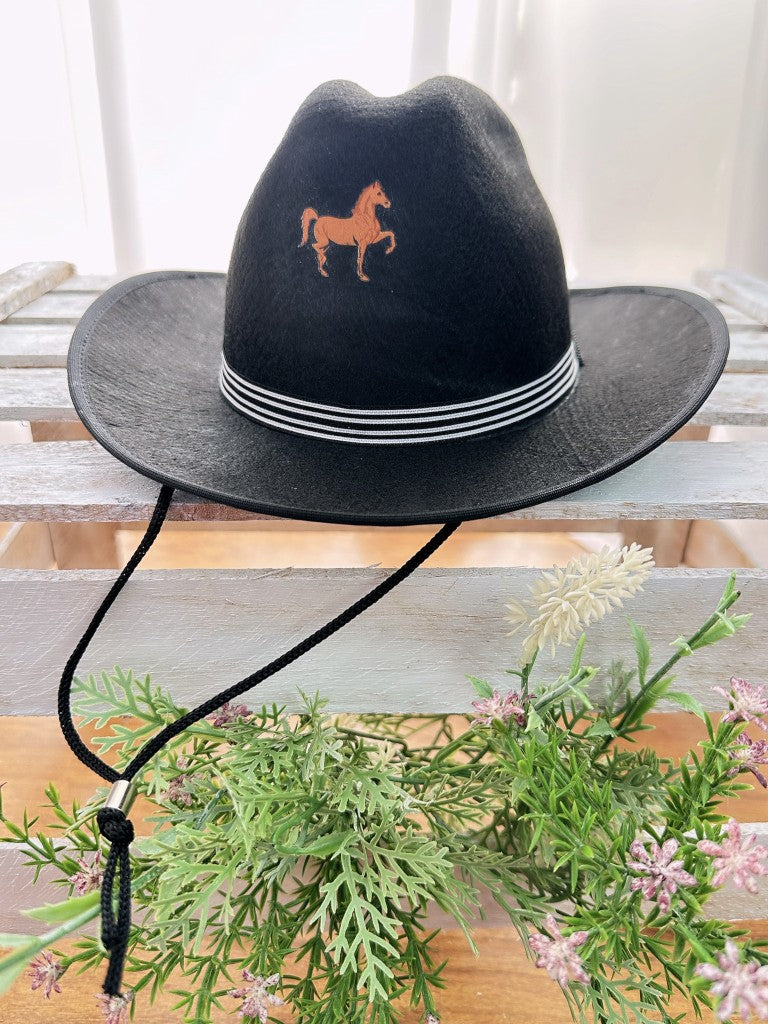 Sombrero de fiesta infantil tejano negro