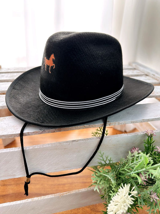 Sombrero de fiesta infantil tejano negro