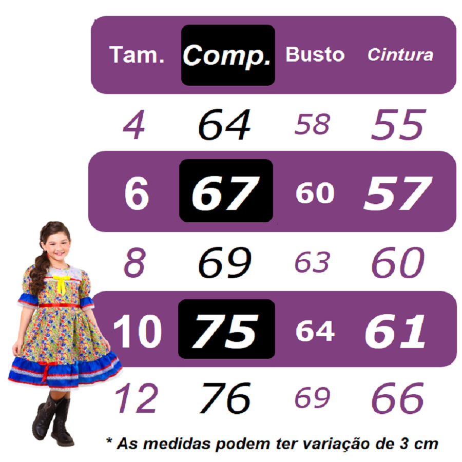 Vestido Caipira Junino Infantil Rojo con Diseño de Corazones