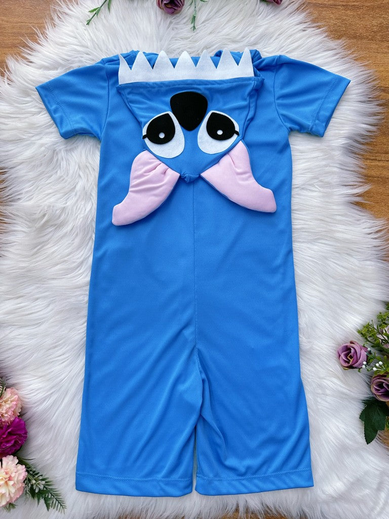 Disfraz infantil de Lilo y Stitch con temática azul de ángel