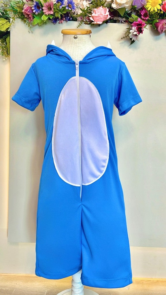 Disfraz infantil de Lilo y Stitch con temática azul de ángel