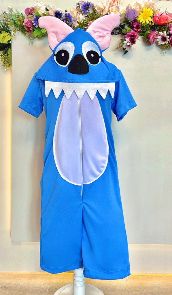 Disfraz infantil de Lilo y Stitch con temática azul de ángel