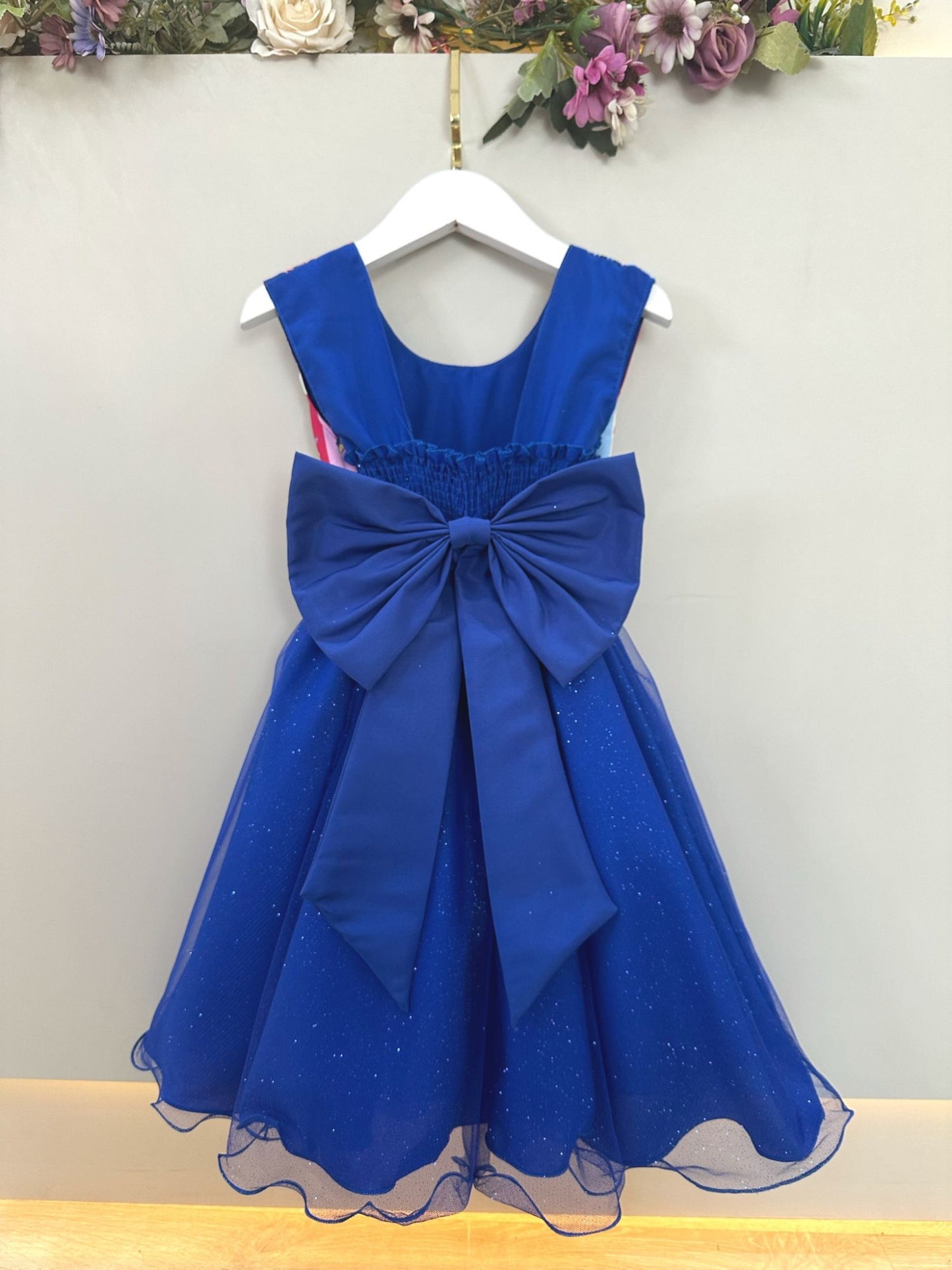 Vestido de fiesta azul real de Lilo Stitch y Angel para niños