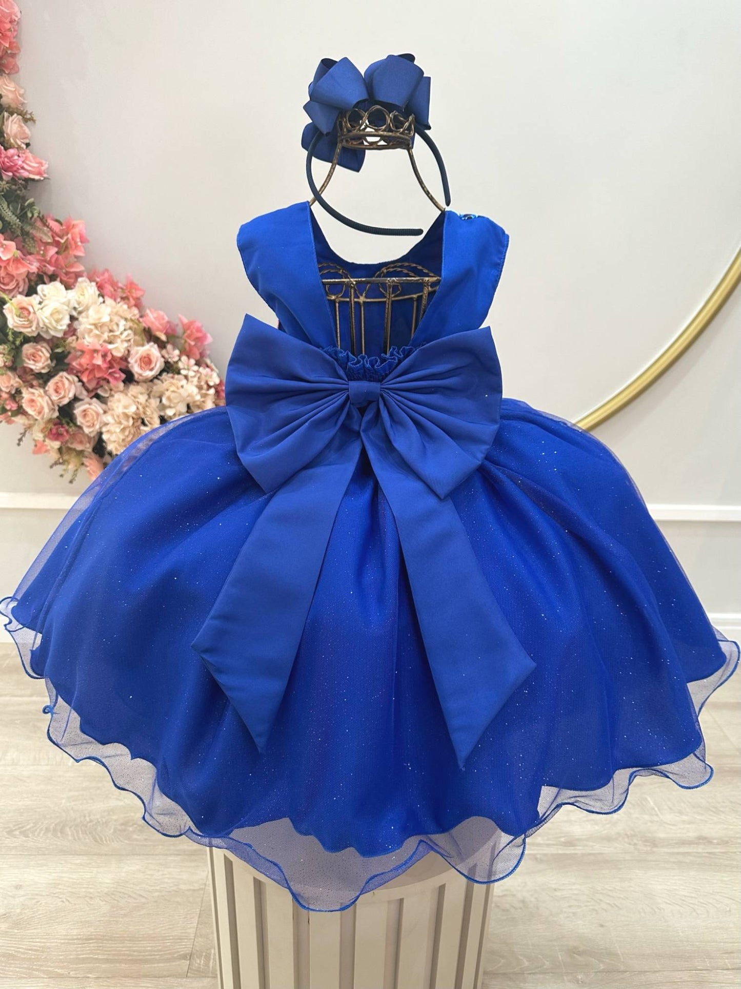Vestido de fiesta azul real de Lilo Stitch y Angel para niños