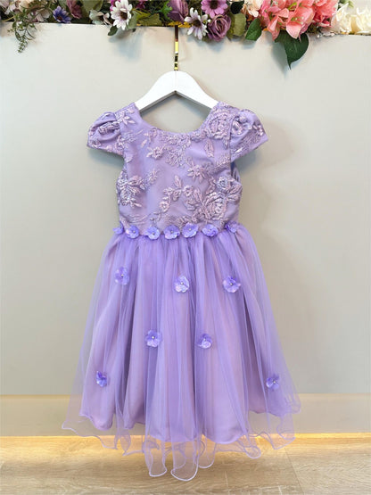 Vestido de mujer con encaje de jardín encantado lila