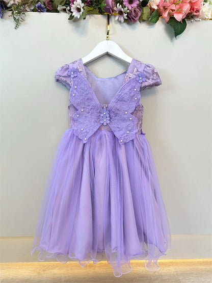 Vestido de mujer con encaje de jardín encantado lila