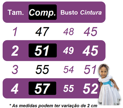 Vestido infantil blanco con busto y bordado de flores para fiesta