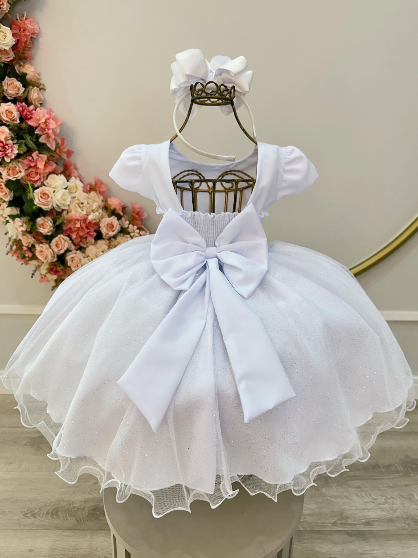 Vestido infantil blanco Jardín Encantado Fiestas de Lujo