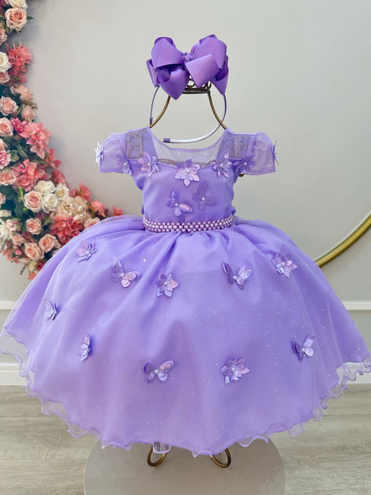 Vestido infantil lila Jardín encantado Fiestas de lujo