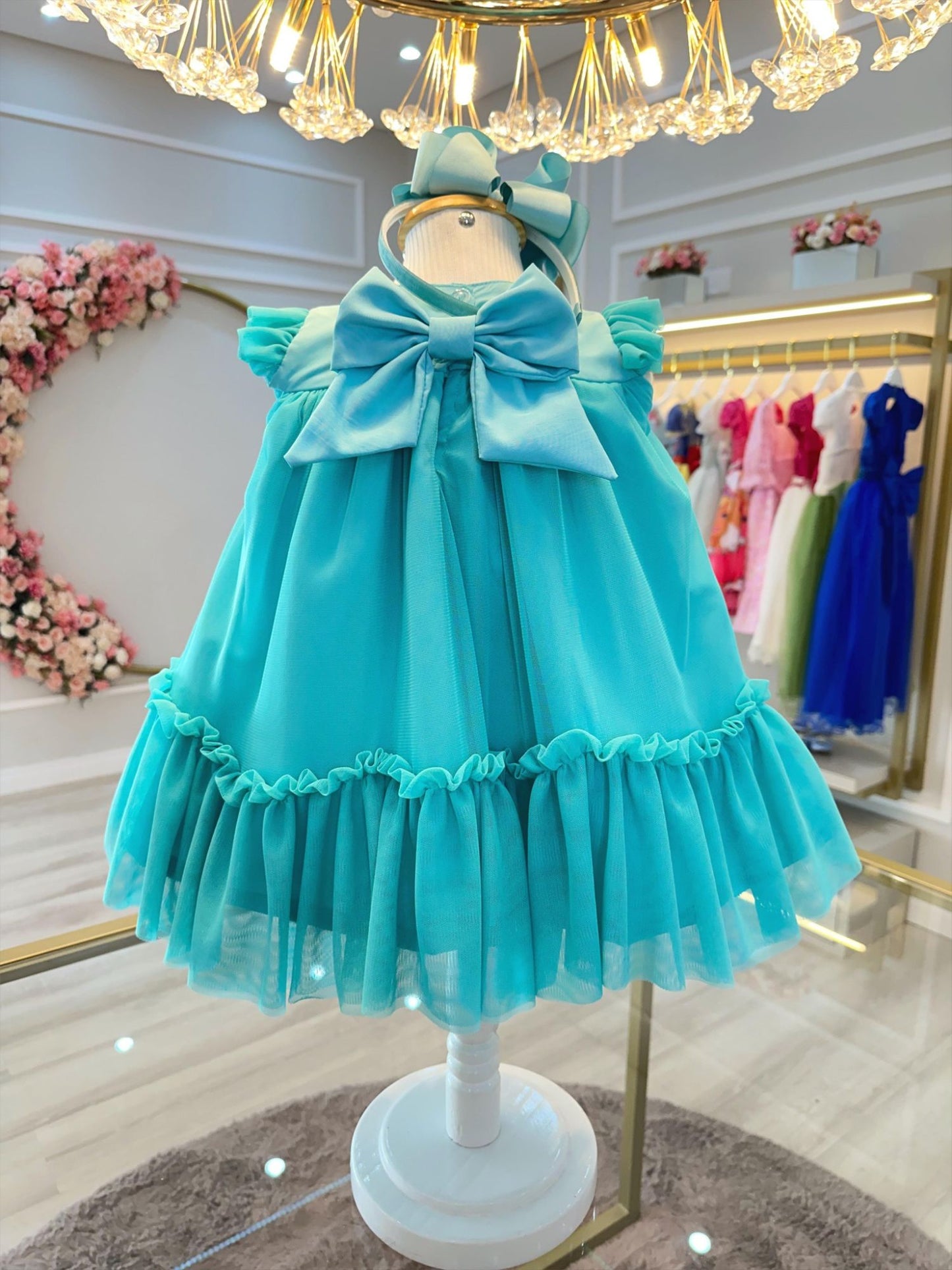 Vestido Infantil Verde Jardín Encantado Lujo