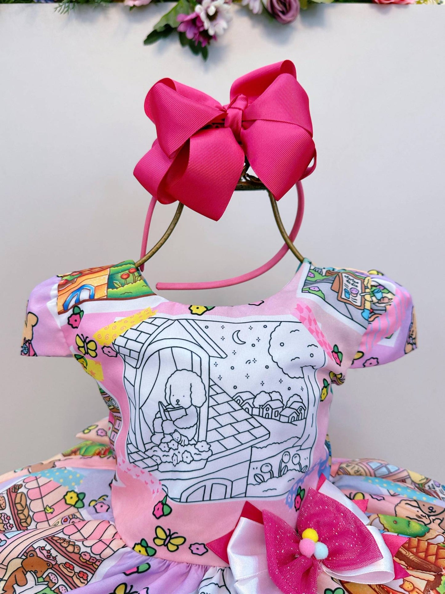 Vestido Infantil Bobbie goods Festas Pinte e Lave + Canetinhas 12 Cores