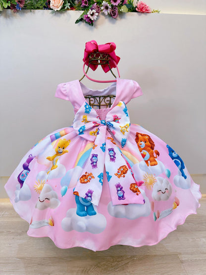 Vestido rosa infantil para fiestas de cumpleaños de los Ositos Cariñositos