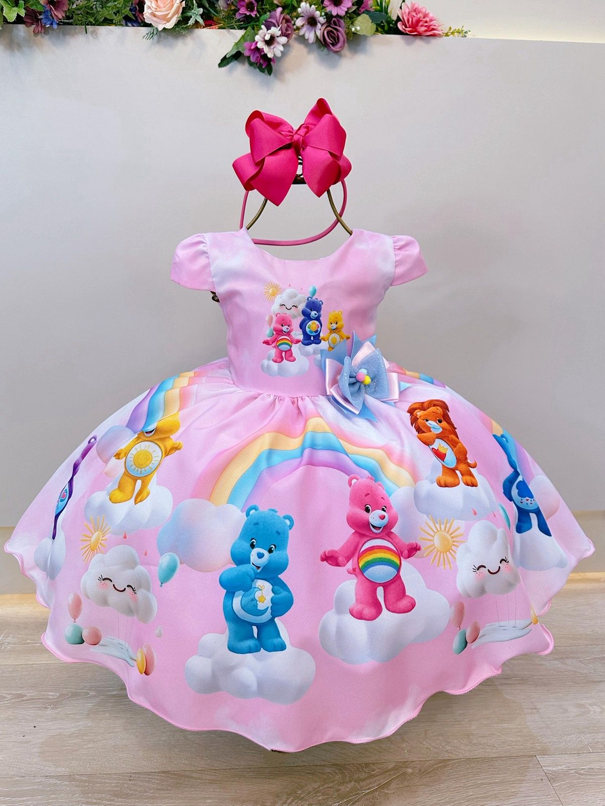 Vestido rosa infantil para fiestas de cumpleaños de los Ositos Cariñositos