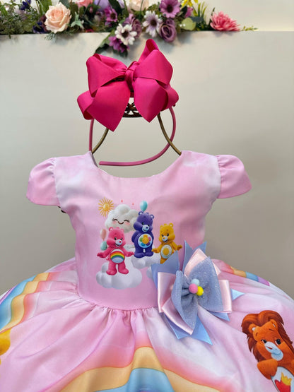 Vestido rosa infantil para fiestas de cumpleaños de los Ositos Cariñositos