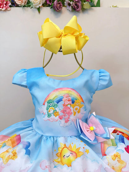 Vestido azul infantil para fiestas de cumpleaños de los Ositos Cariñositos